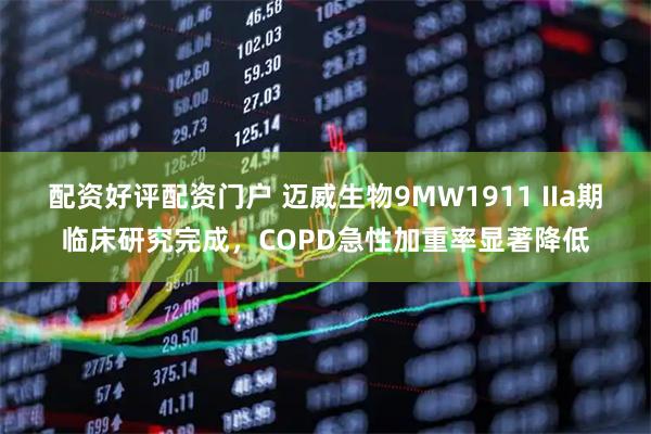 配资好评配资门户 迈威生物9MW1911 IIa期临床研究完成,COPD急性加重率显著降低